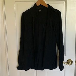 Black button up long sleeve shirt